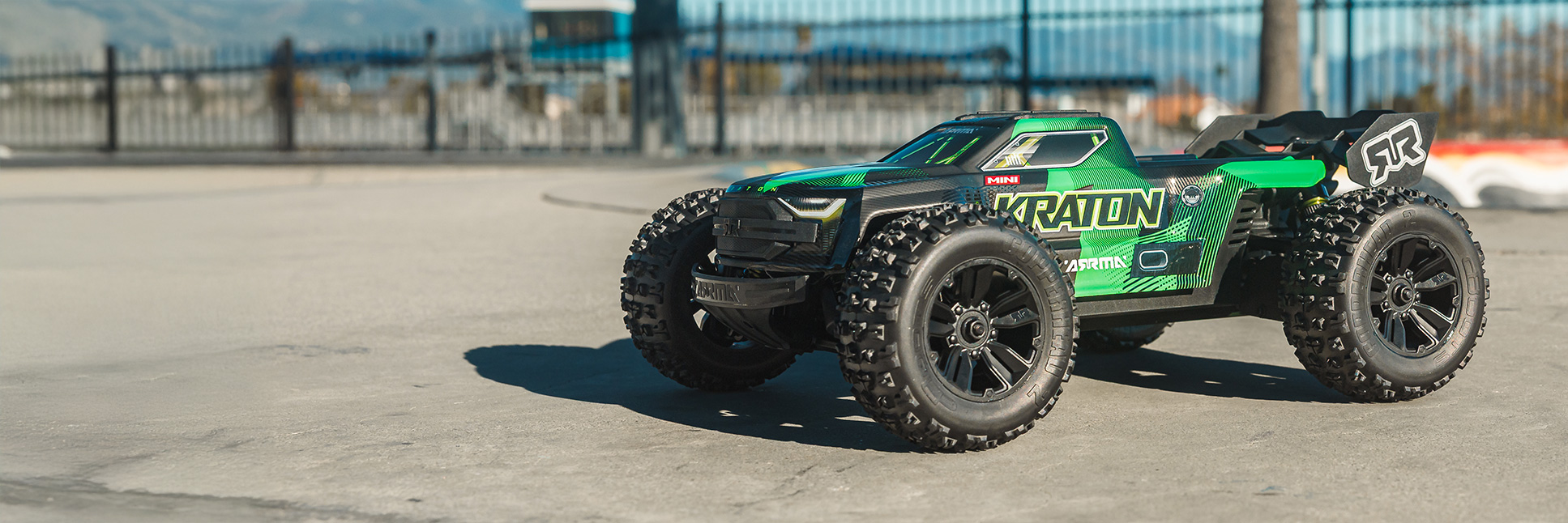 ARRMA Limited Edition 1/16 MINI KRATON 3S DSC 4X4 Ready-to-Run Brushless RC Speed Monster Truck (2 Batteries & Charger Included), Black/Green ARRMA Limited Edition 1/16 MINI KRATON 3S DSC 4X4 Ready-to-Run Brushless RC Speed Monster Truck (2 Batteries & Charger Included), Black/Green